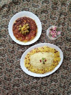 عکسی از دستور ته چین مرغ