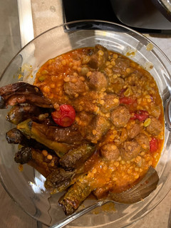 عکسی از دستور قیمه بادمجان و کدو