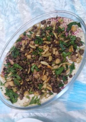 صورة لوصفة فتة الحمص