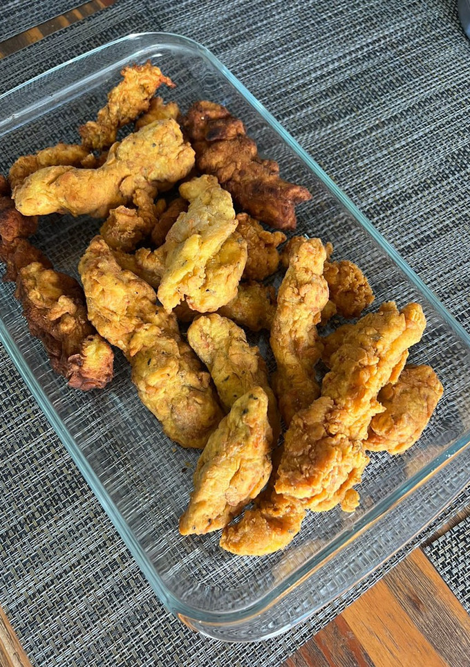 Una foto de Nuggets de pollo caseros