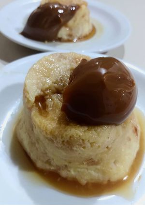 Una foto de Budín de pan en microondas