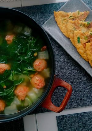 Foto resep Sayur Bening Bayam dan Blonceng