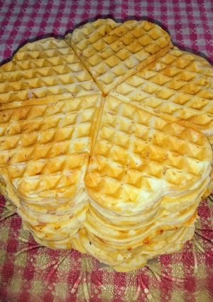 Una foto de Wafles salado