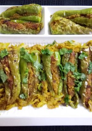 A picture of Soya stuffed Mirchi.