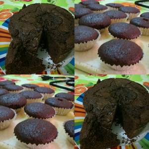 Torta y cupcake de chocolate- La mezcla sirve para ambas