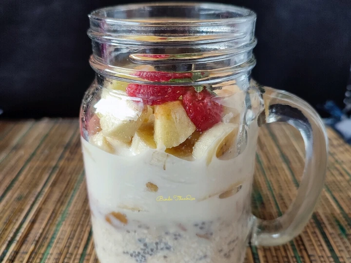 Cara Sederhana Membuat Resep  Fruit Overnight Oat yang Lezat, Sempurna