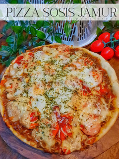 Foto resep Pizza Sosis Jamur