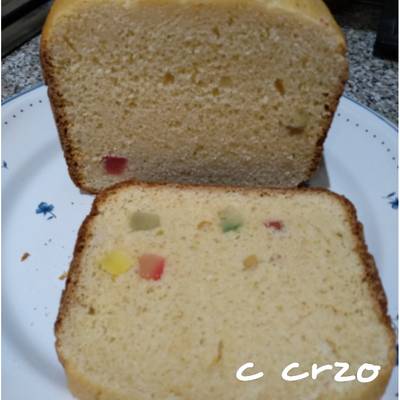 Pan de frutas escarchadas con panificadora  Pan de fruta, Fruta  escarchada, Pan de navidad