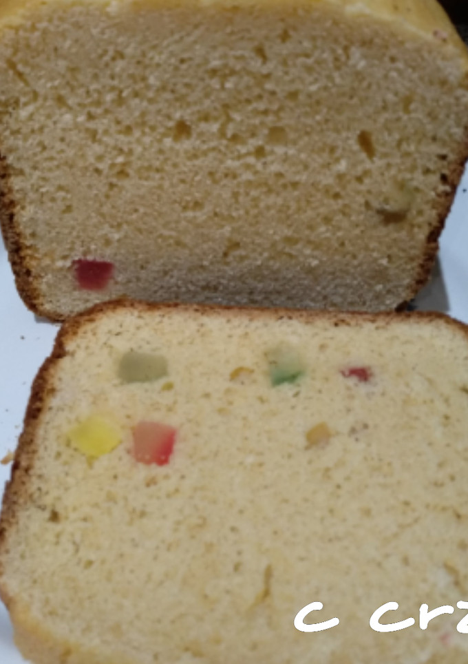Una foto de Pastel de frutas escarchadas, en panificadora Moulinex Pain Doré