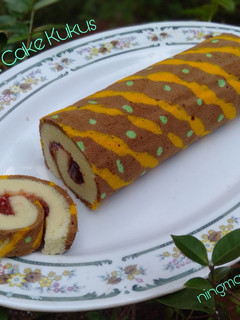 Foto resep Batik roll cake kukus