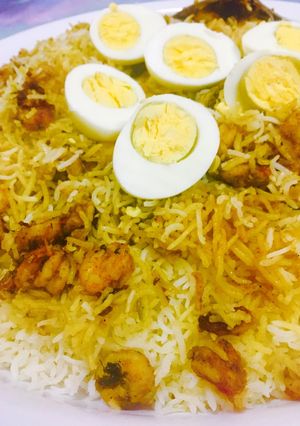صورة لوصفة برياني روبيان بطريقتي