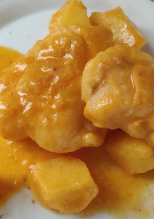 A picture of Monkfish Cheeks in Sauce.