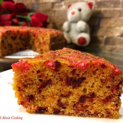 A picture of Whole Wheat Beetroot Carrot Cake – No Egg, No All Purpose Flour or Maida, No Butter.