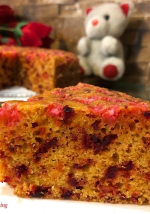A picture of Whole Wheat Beetroot Carrot Cake – No Egg, No All Purpose Flour or Maida, No Butter.