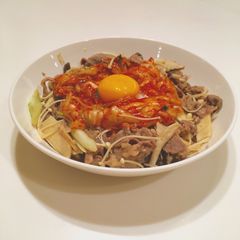 A picture of Japanese Style! Kimchi Gyudon!!.