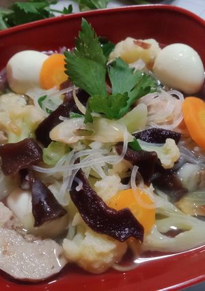 Foto resep Sop kimlo bakso jamur kuping