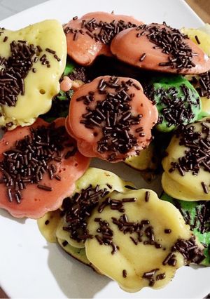 Foto resep Kue Cubit Pelangi Setengah Matang/Melted