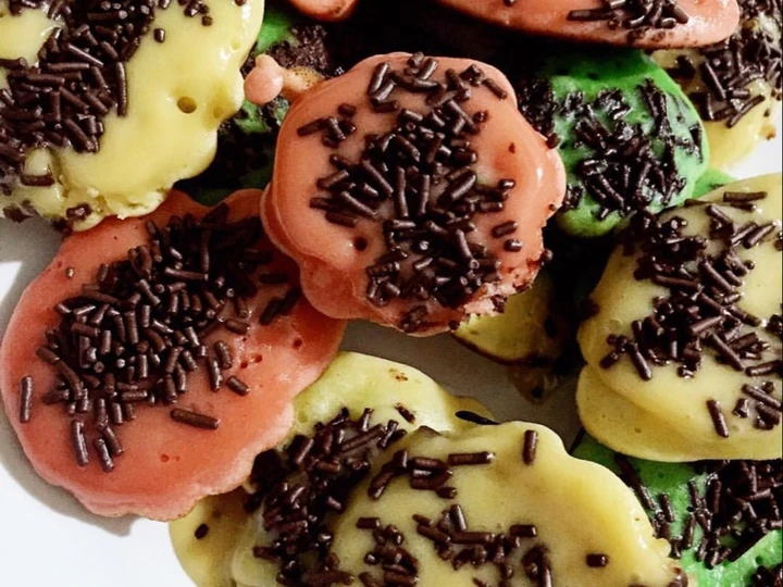 Cara Gampang Membikin Resep  Kue Cubit Pelangi Setengah Matang/Melted yang Lezat, Bisa Manjain Lidah