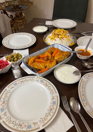عکسی از دستور مرغ سرخ شده ی رب گوجه ای