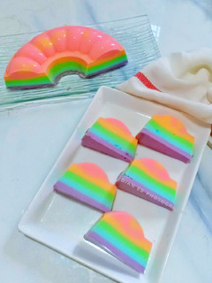 Foto resep Puding Susu Rainbow