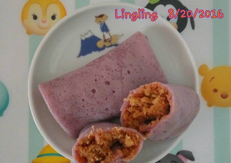 Cara Gampang Membuat Dadar Gulung Ubi Ungu Anti Gagal