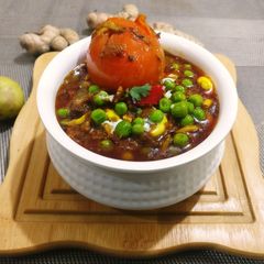 A picture of Green peas ka salan.