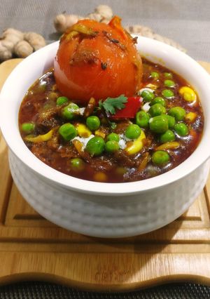A picture of Green peas ka salan.