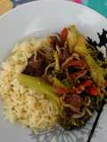 Carne asiática al estilo latino
