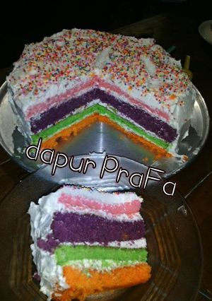 Foto resep Rainbow cake panggang