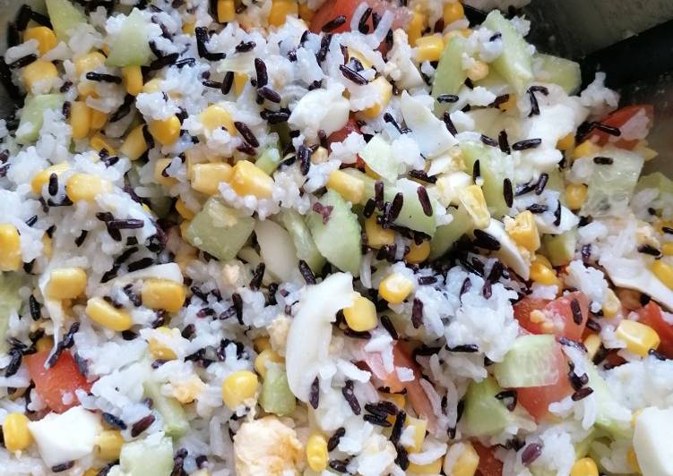 Manière simple à Préparer Super rapide fait maison Salade de riz