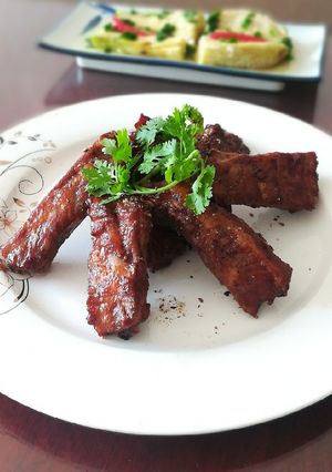 Hình của món Sườn nướng vị cà phê.