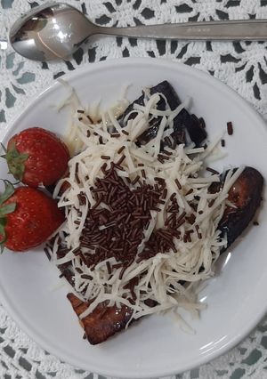 Foto resep Pisang Bakar Topping Keju, Coklat dan SKM