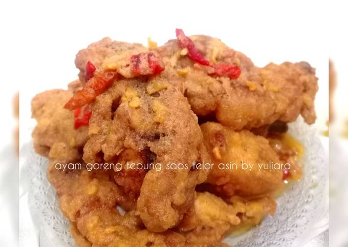 Cara Membuat Ayam Goreng Tepung Saos Telur Asin Menu Enak Dan Mudah Dibuat