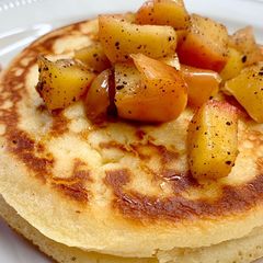 A picture of Fluffy Pancakes 🥞 with Cinnamon Apple.
