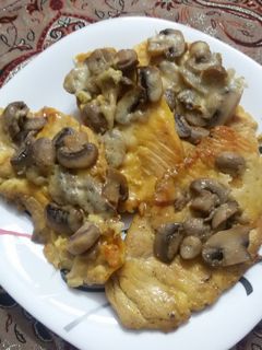 عکسی از دستور فیله با قارچ و پنیر