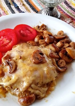 Una foto de Milanesas de peceto a la parmentier
