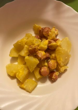Une photo de Pomme de terre, cheddar, knacky