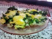 Una foto de pastel de migas