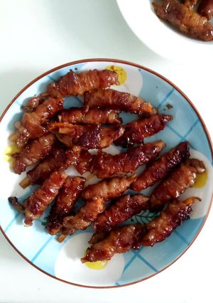 Hình của món BÒ CUỘN RAU CỦ NƯỚNG (YASAI MAKI YAKINIKU).
