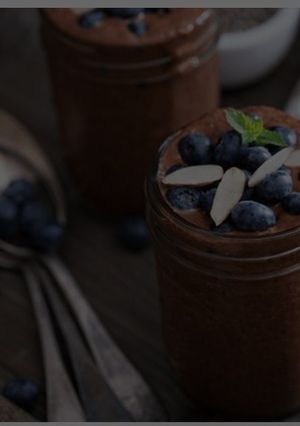 Una foto de Mousse vegana de chocolate y aguacate