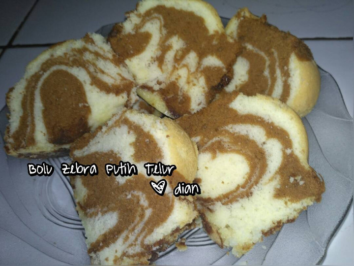 Cara Bikin Bolu Zebra Putih Telur Irit Anti Gagal