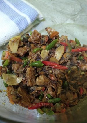 Foto resep Tumis Taucho kerang pedas