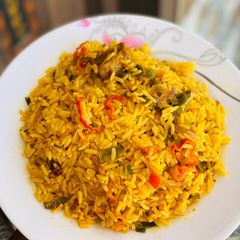 A picture of Jollof rice.