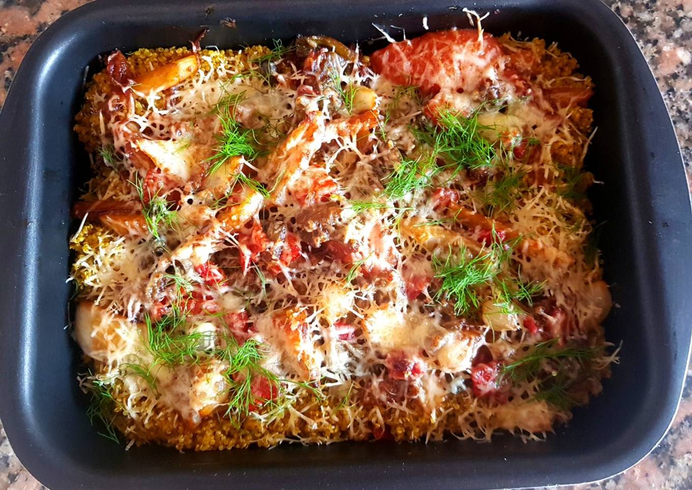 "Pastel" de quinoa & hinojo. #delantaldorado #RecetaSalvadora