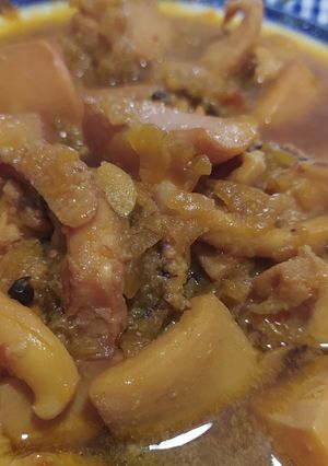 Una foto de Jibia en salsa estilo Almería en olla lenta