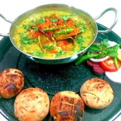 A picture of Daal baati.