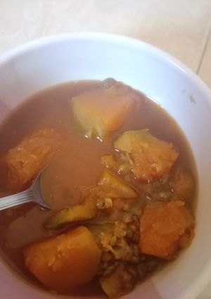Foto resep Bubur labu kuning dan kacang ijo