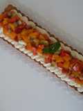 Crostata con crema al mascarpone e salsa al kiwi