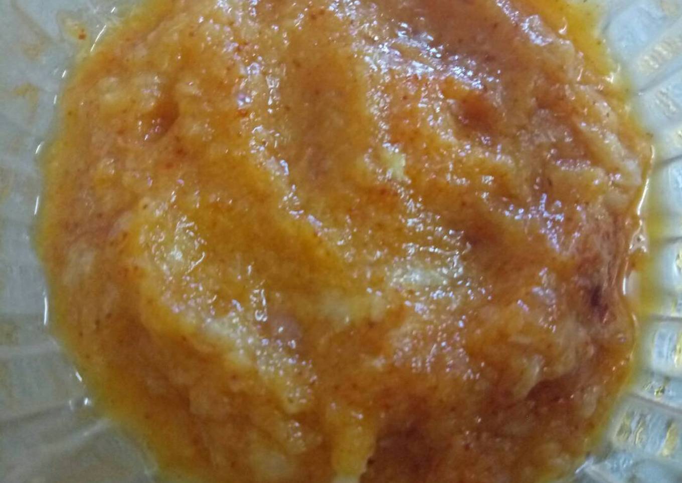 Onion mango chutney