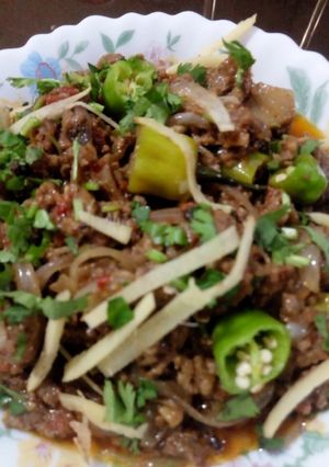 A picture of Pyaz Hari Mirch Qeema 😋😍.